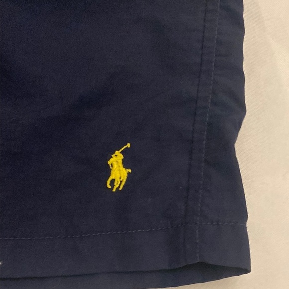 Polo Ralph Lauren Lined Swim Trunks Board Shorts Navy Yellow Men's Size 2X - Picture 4 of 9